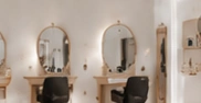 Intérieur illustratif d’un salon de coiffure
